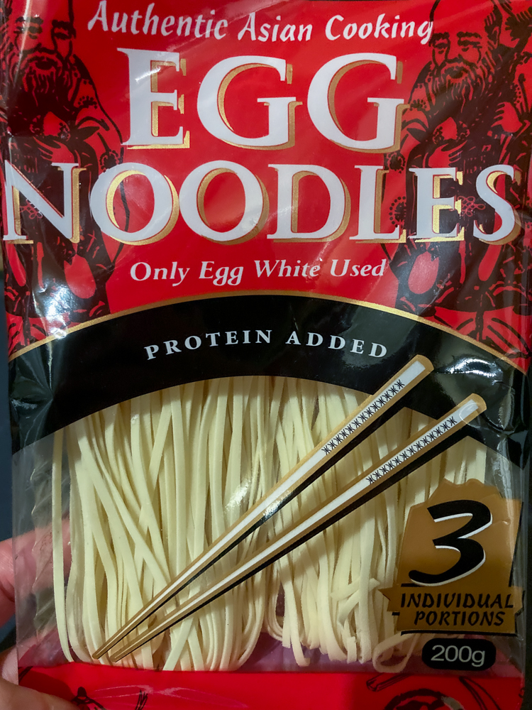 A packet of egg noodles